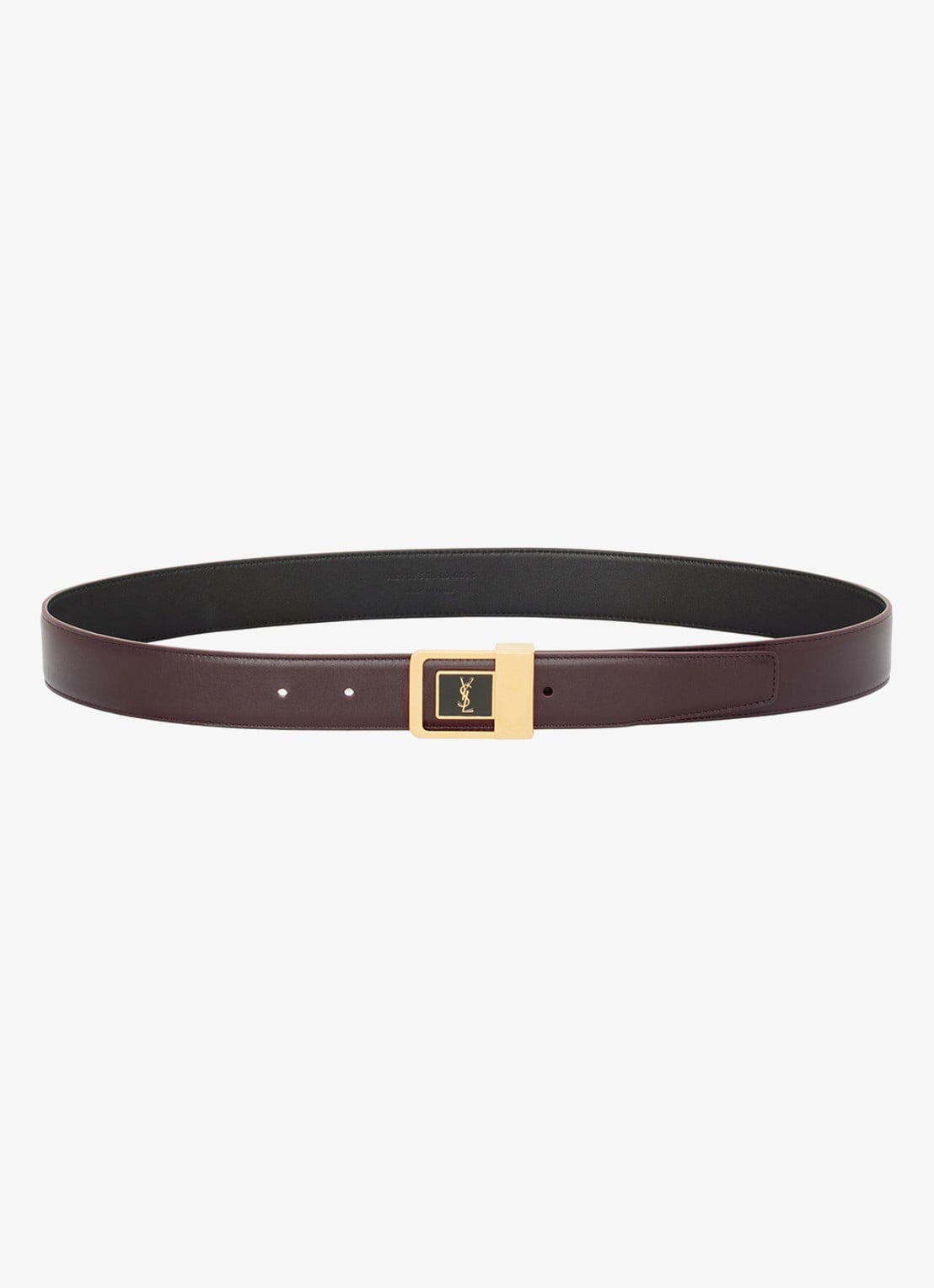 Saint Laurent Boucle La 66 riem van kalfsleer - detail 2 bruin