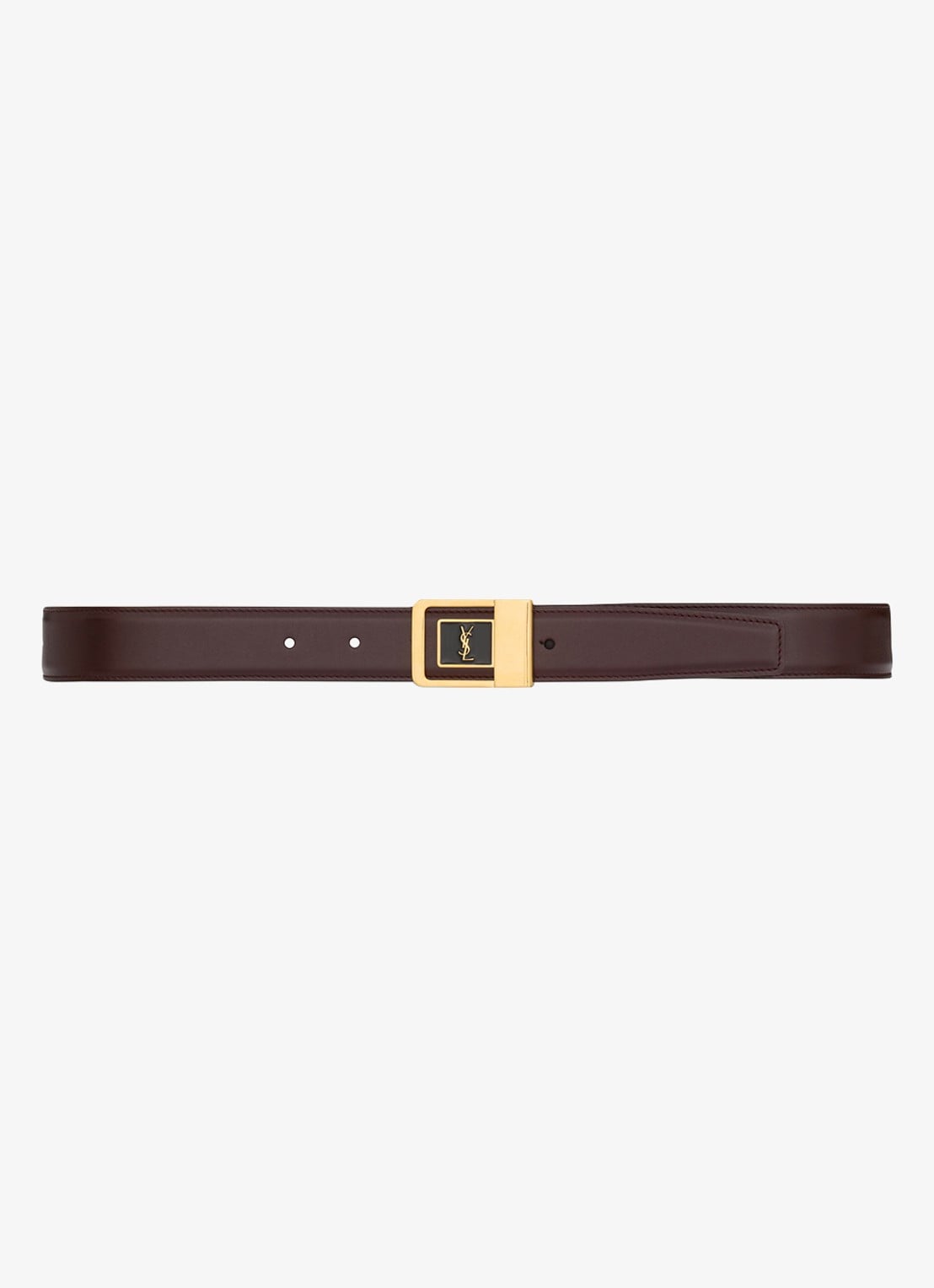 Saint Laurent Boucle La 66 riem van kalfsleer - voorkant bruin