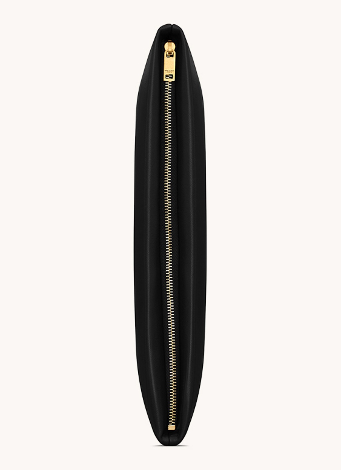 Saint Laurent Calypso Large clutch van lamsleer - detail 4 zwart