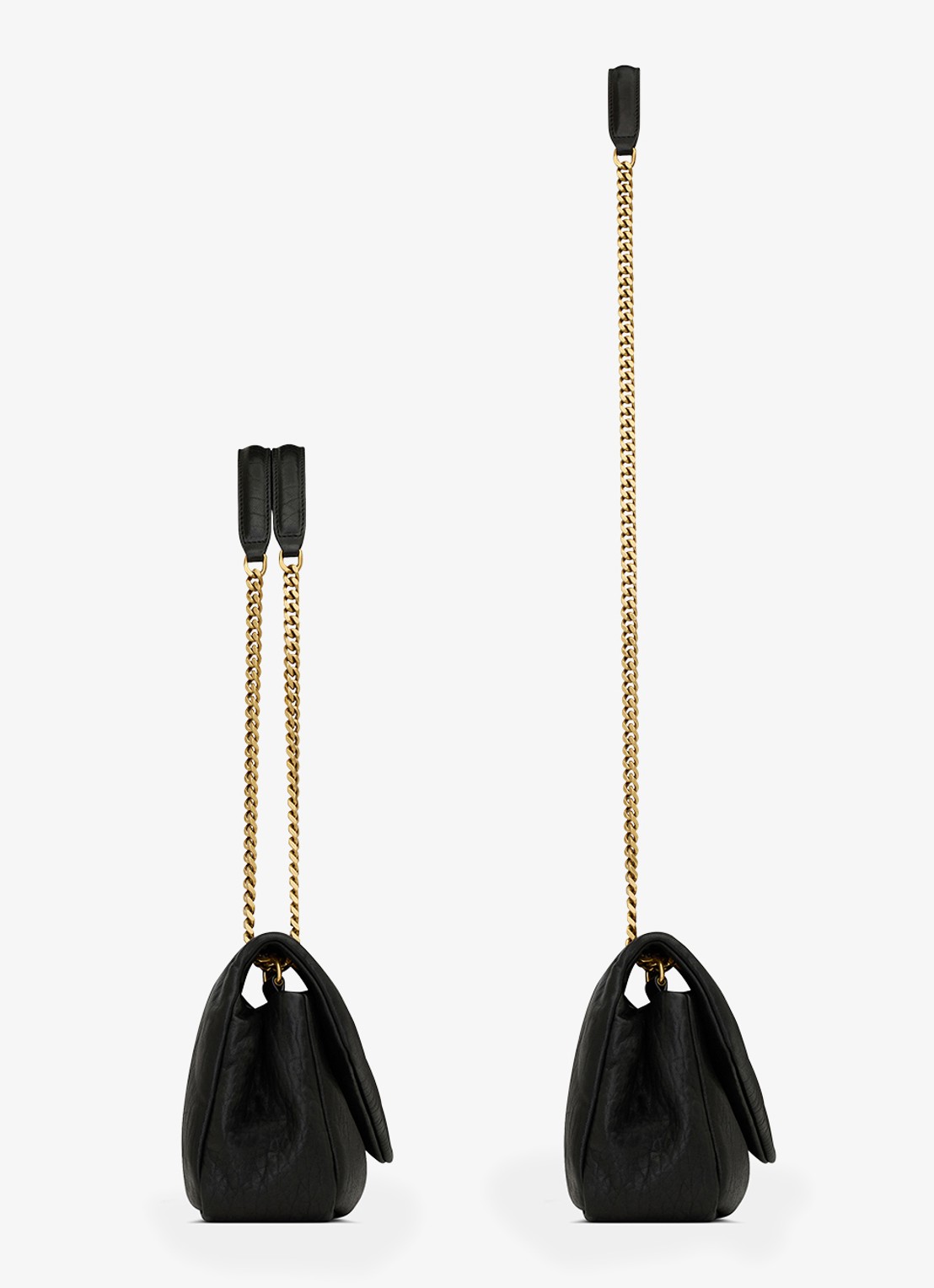 Saint Laurent Calypso Medium schoudertas van lamsleer - detail 3 zwart