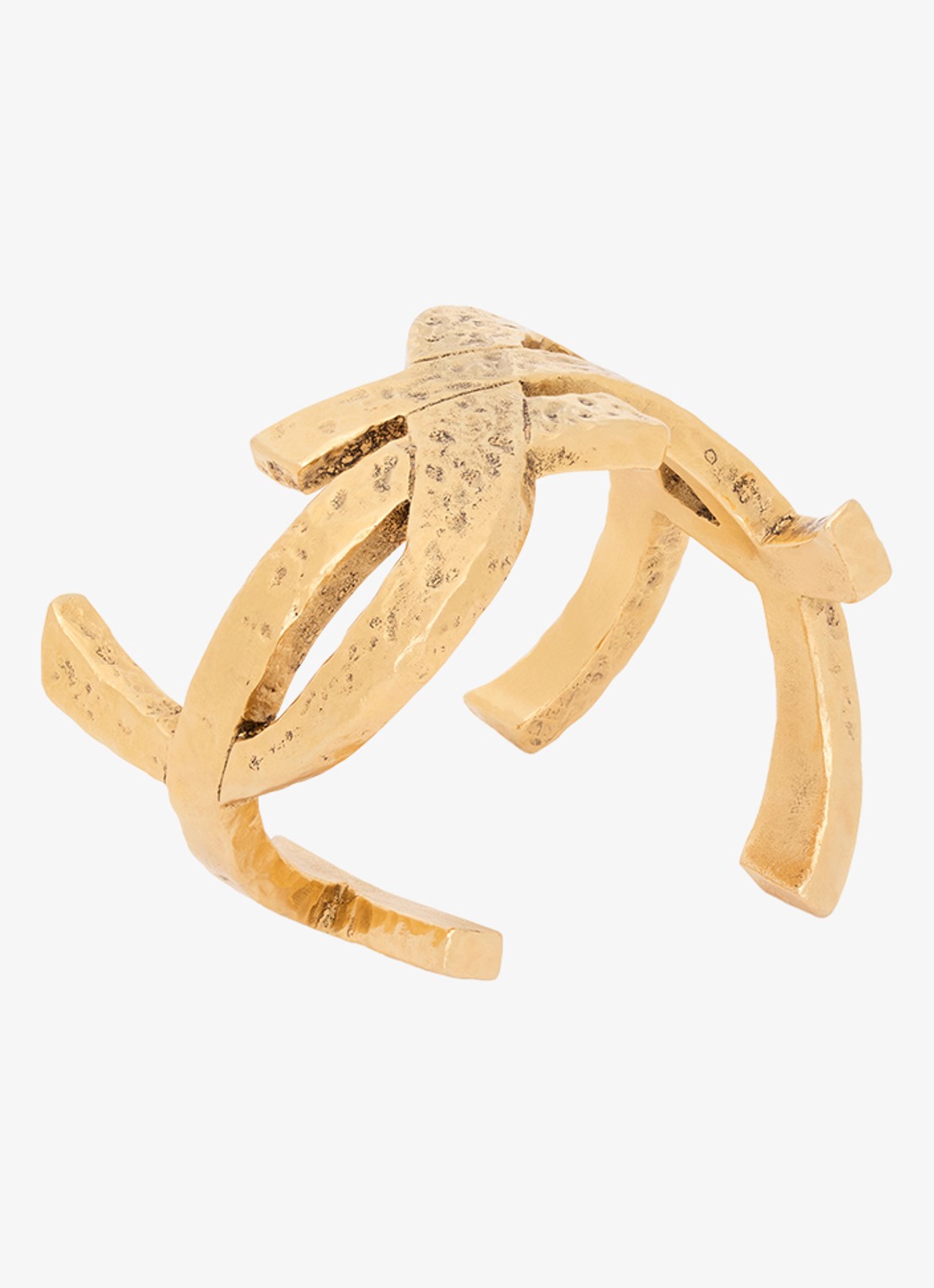 Saint Laurent Cassandre bangle met logo - voorkant goud