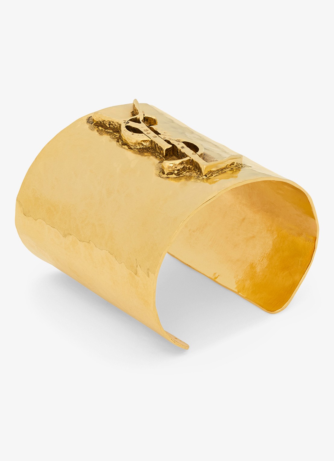 Saint Laurent Cassandre bangle met logo - voorkant goud