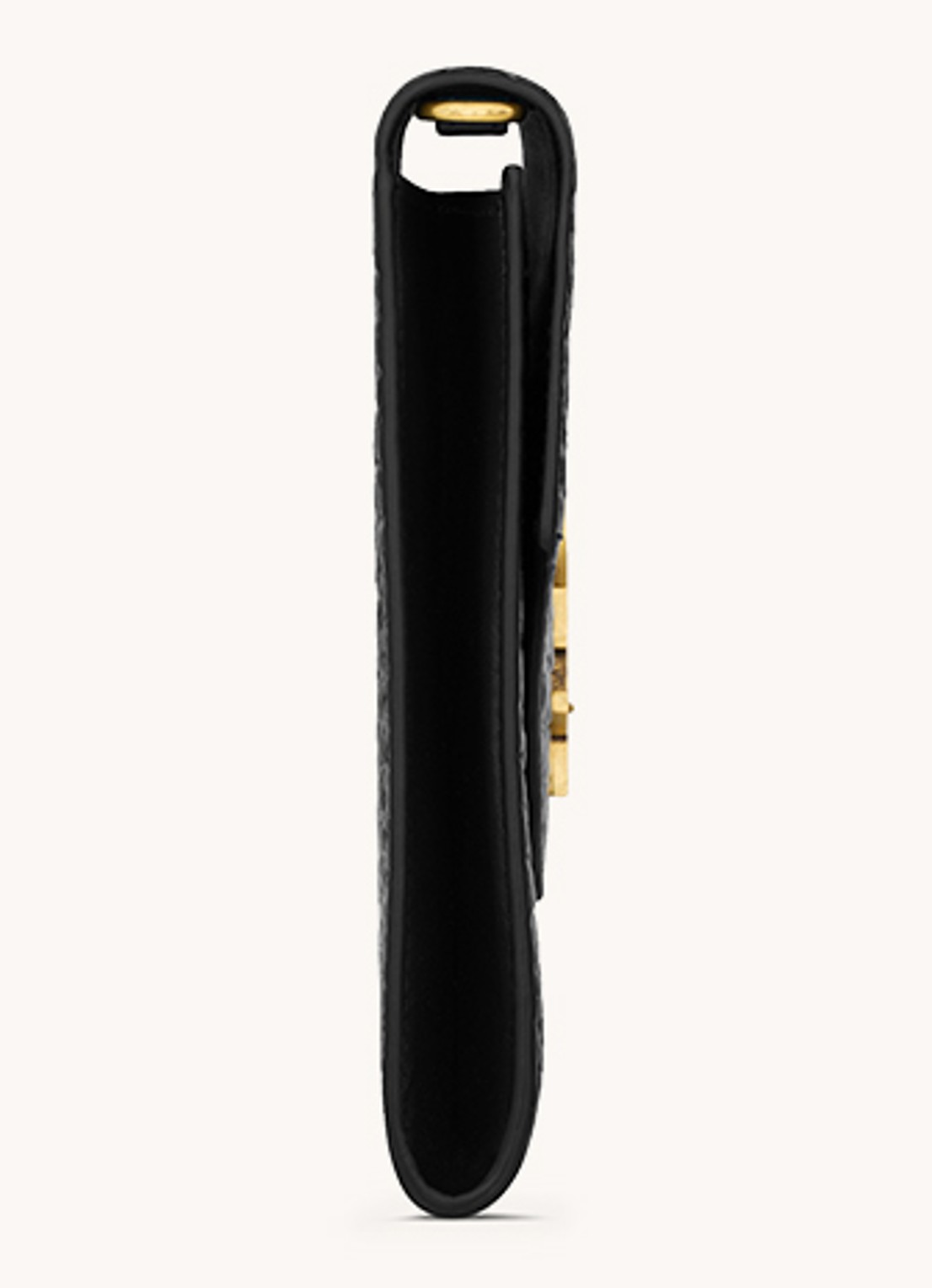 Saint Laurent Cassandre clutch van kalfsleer met crocostructuur - detail 2 zwart