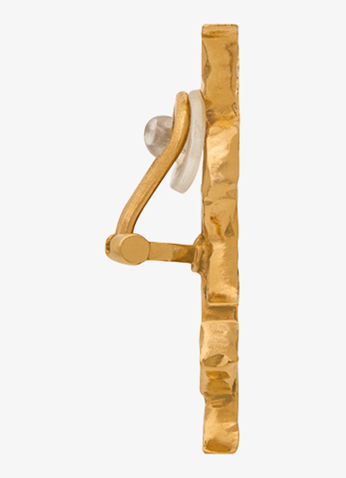 Saint Laurent Cassandre enkele oorclip met logo - detail goud