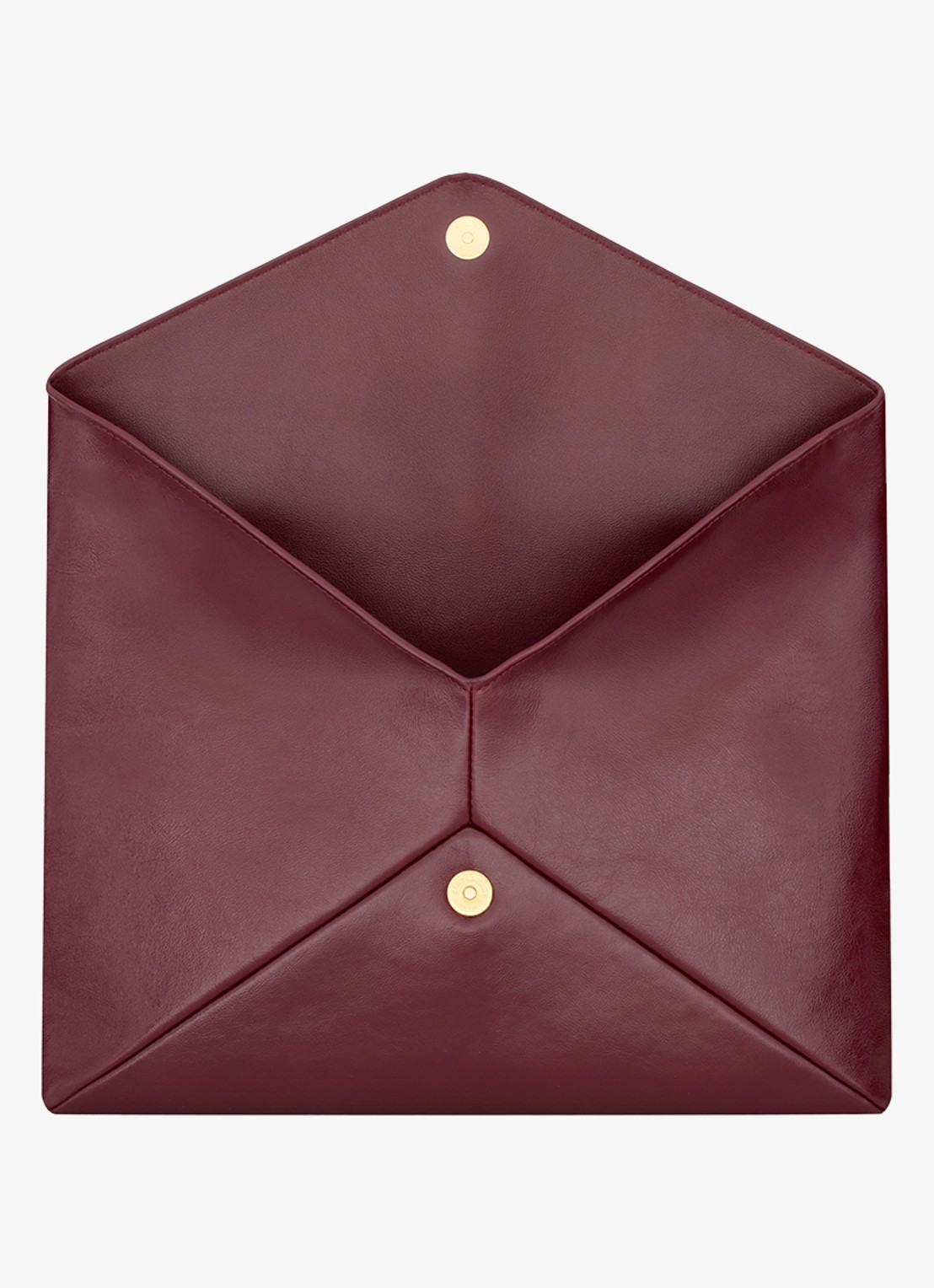 Saint Laurent Cassandre Envelope Large clutch van kalfsleer - detail 3 bordeauxrood