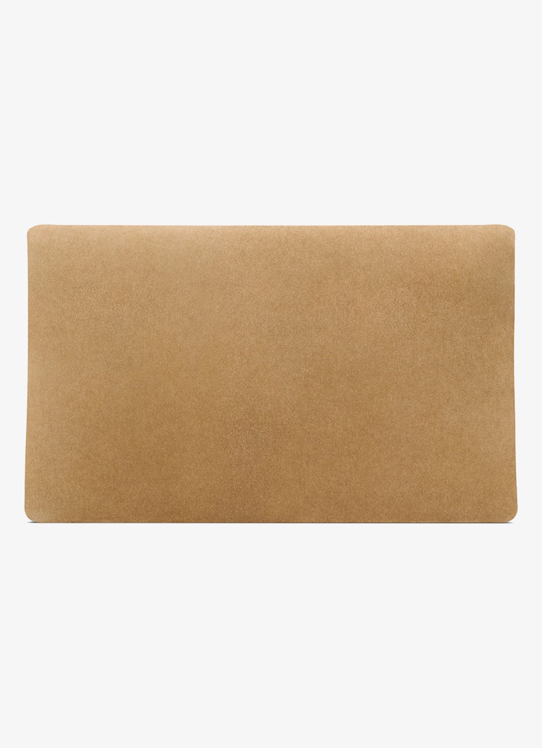Saint Laurent Cassandre Large clutch van kalfssuède - achterkant lichtbruin