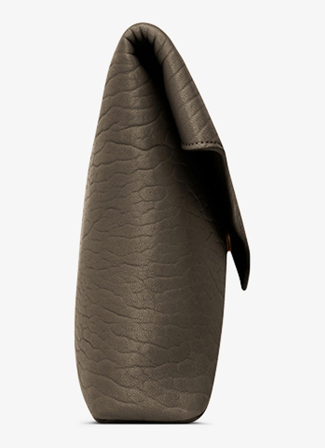 Saint Laurent Cassandre Large clutch van lamsleer - detail 2 bronsgroen