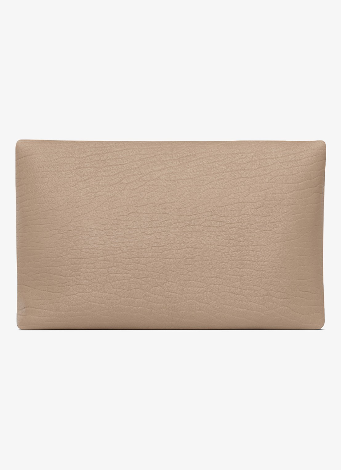 Saint Laurent Cassandre Large clutch van lamsleer - achterkant 5 lichtbruin