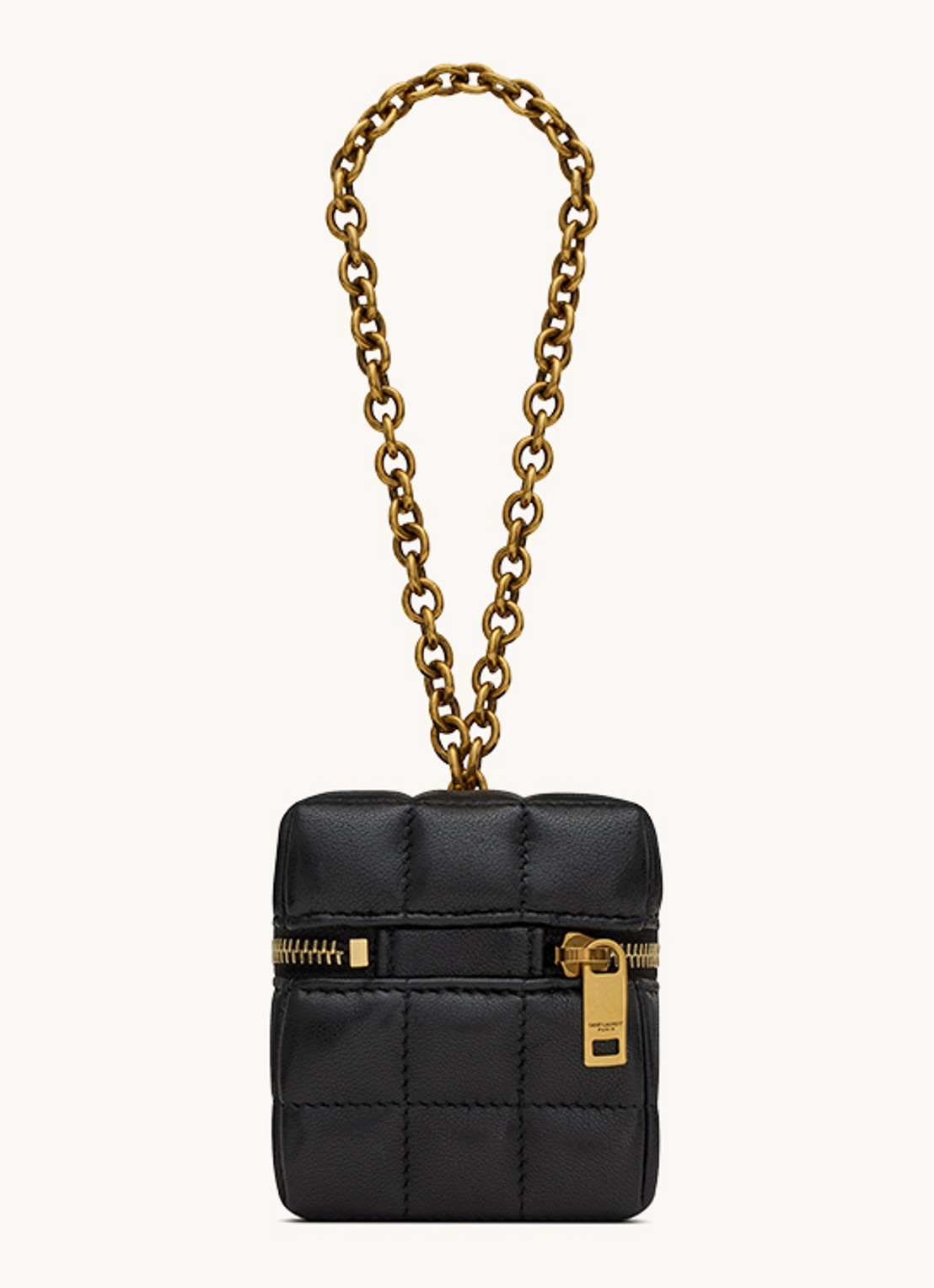 Saint Laurent Cassandre Matelassé Carré handtas van quilted lamsleer - voorkant 2 zwart