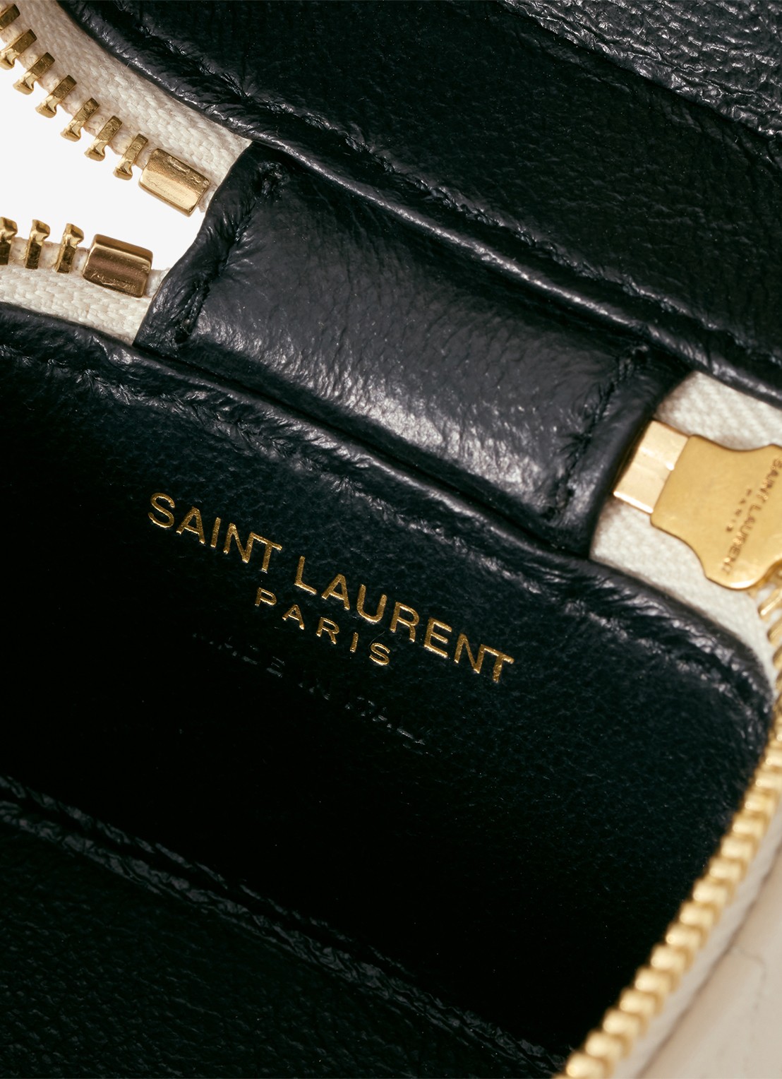 Saint Laurent Cassandre Matelassé Carré Mini Cube handtas van lamsleer - detail 4 gebroken wit