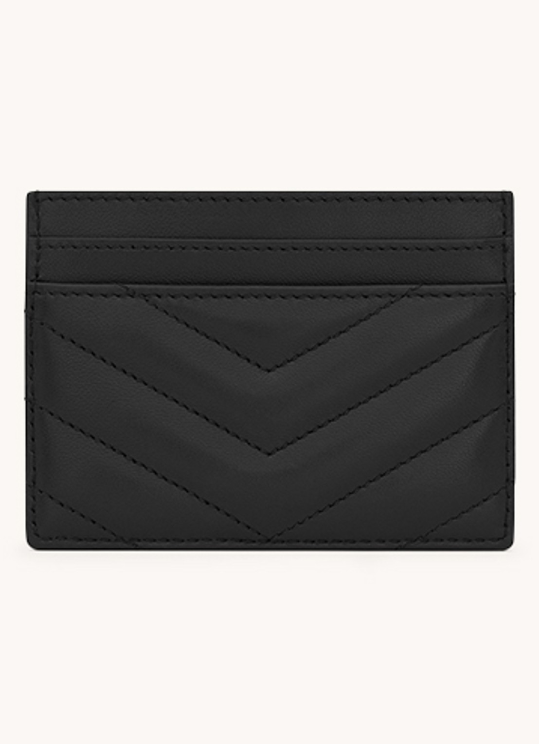 Saint Laurent Cassandre Matelassé pasjeshouder van quilted lamsleer - detail zwart