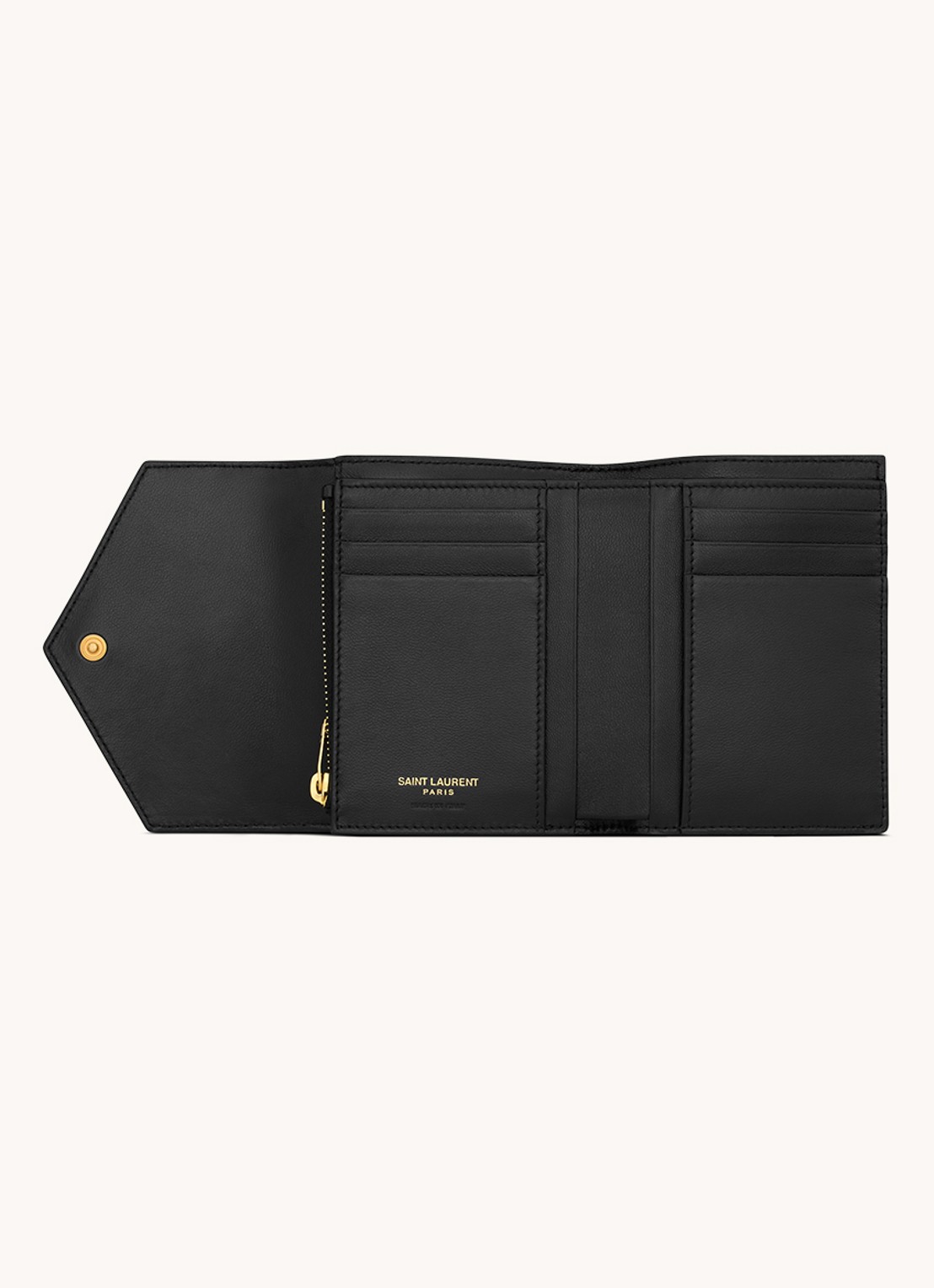 Saint Laurent Cassandre Matelassé portemonnee van kalfsleer - detail 4 zwart