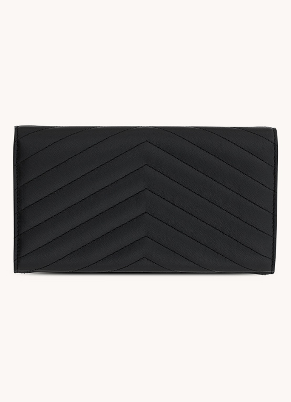 Saint Laurent Cassandre Matelassé portemonnee van lamsleer - voorkant 2 zwart