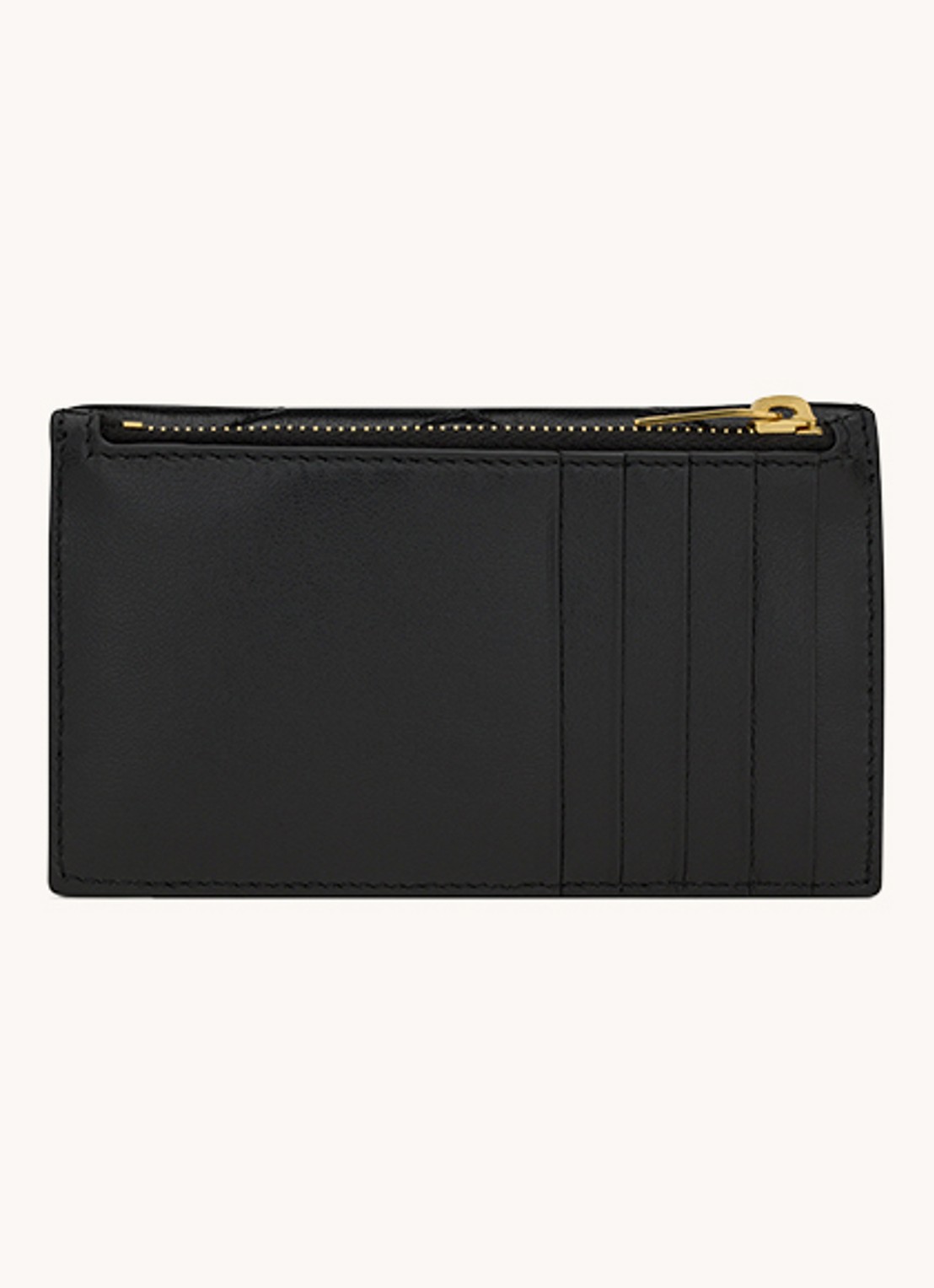 Saint Laurent Cassandre Matelassé portemonnee van quilted kalfsleer - detail zwart
