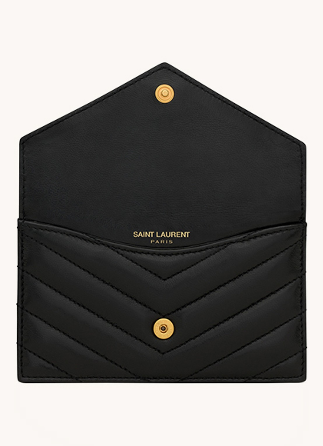 Saint Laurent Cassandre Matelassé portemonnee van quilted kalfsleer - detail 3 zwart
