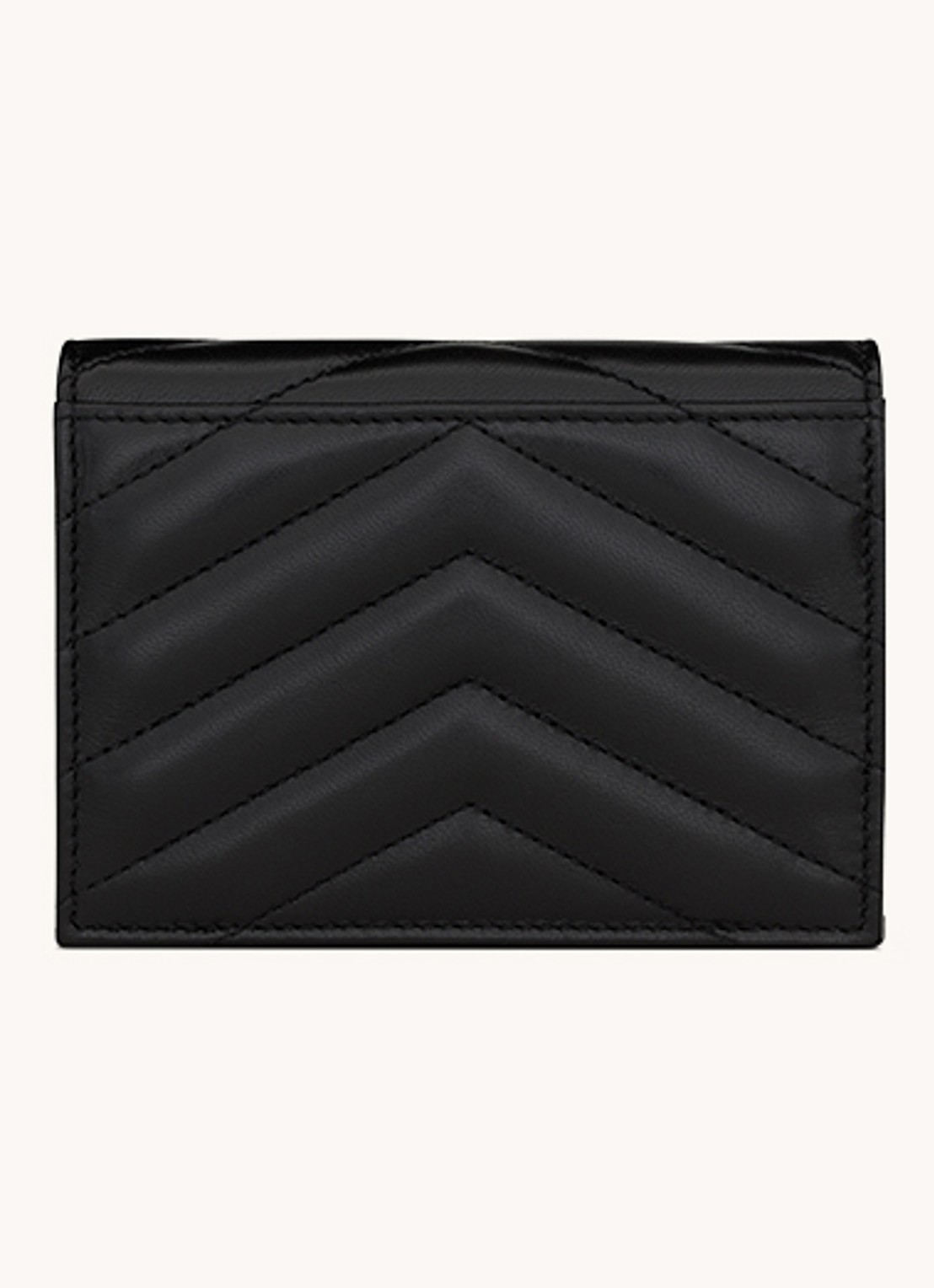 Saint Laurent Cassandre Matelassé portemonnee van quilted kalfsleer - detail zwart
