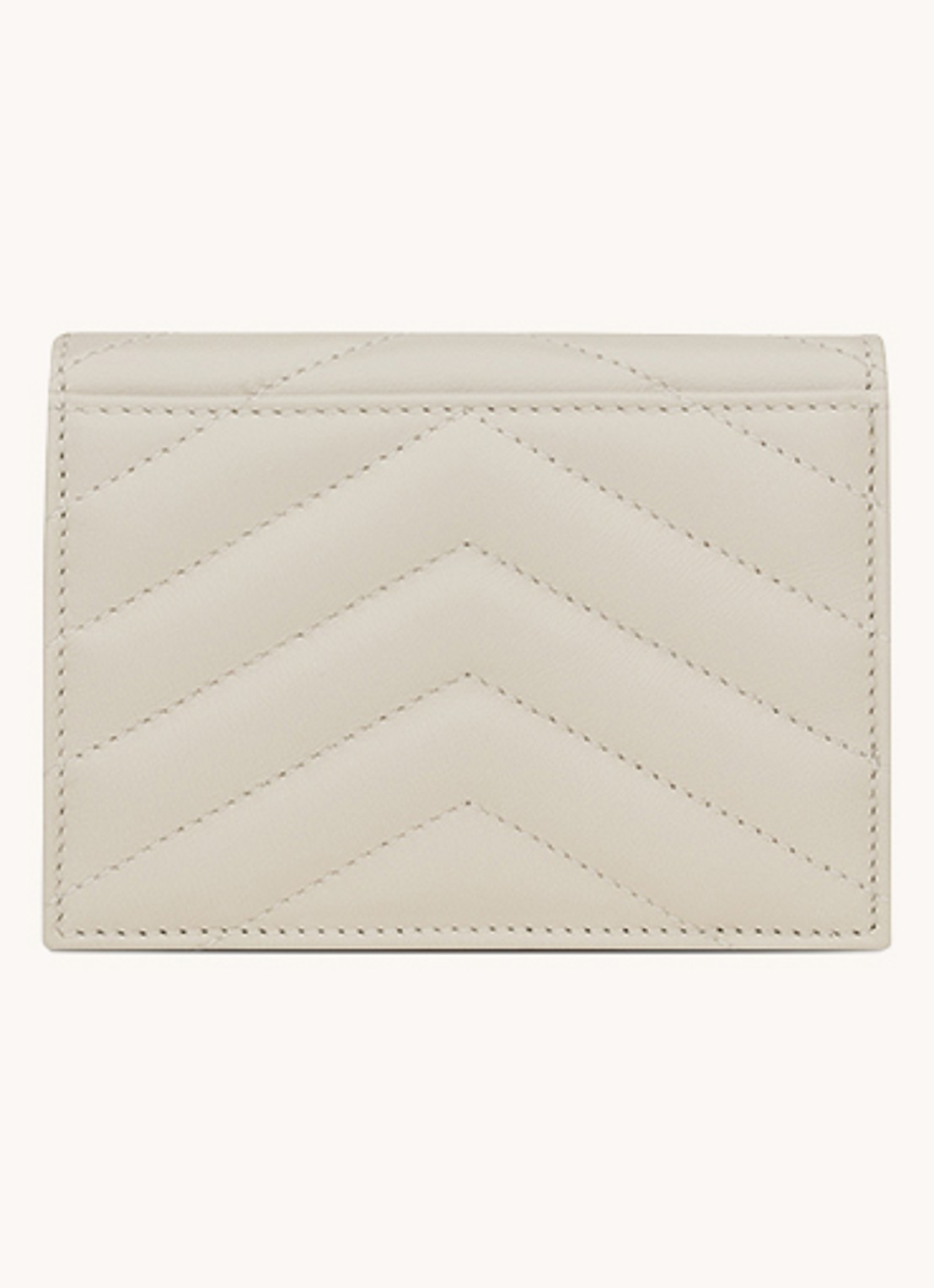 Saint Laurent Cassandre Matelassé portemonnee van quilted kalfsleer - detail 2 creme