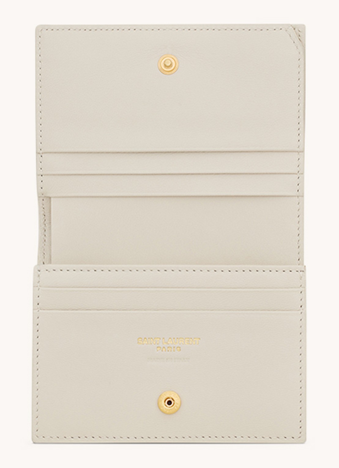 Saint Laurent Cassandre Matelassé portemonnee van quilted kalfsleer - detail 4 creme