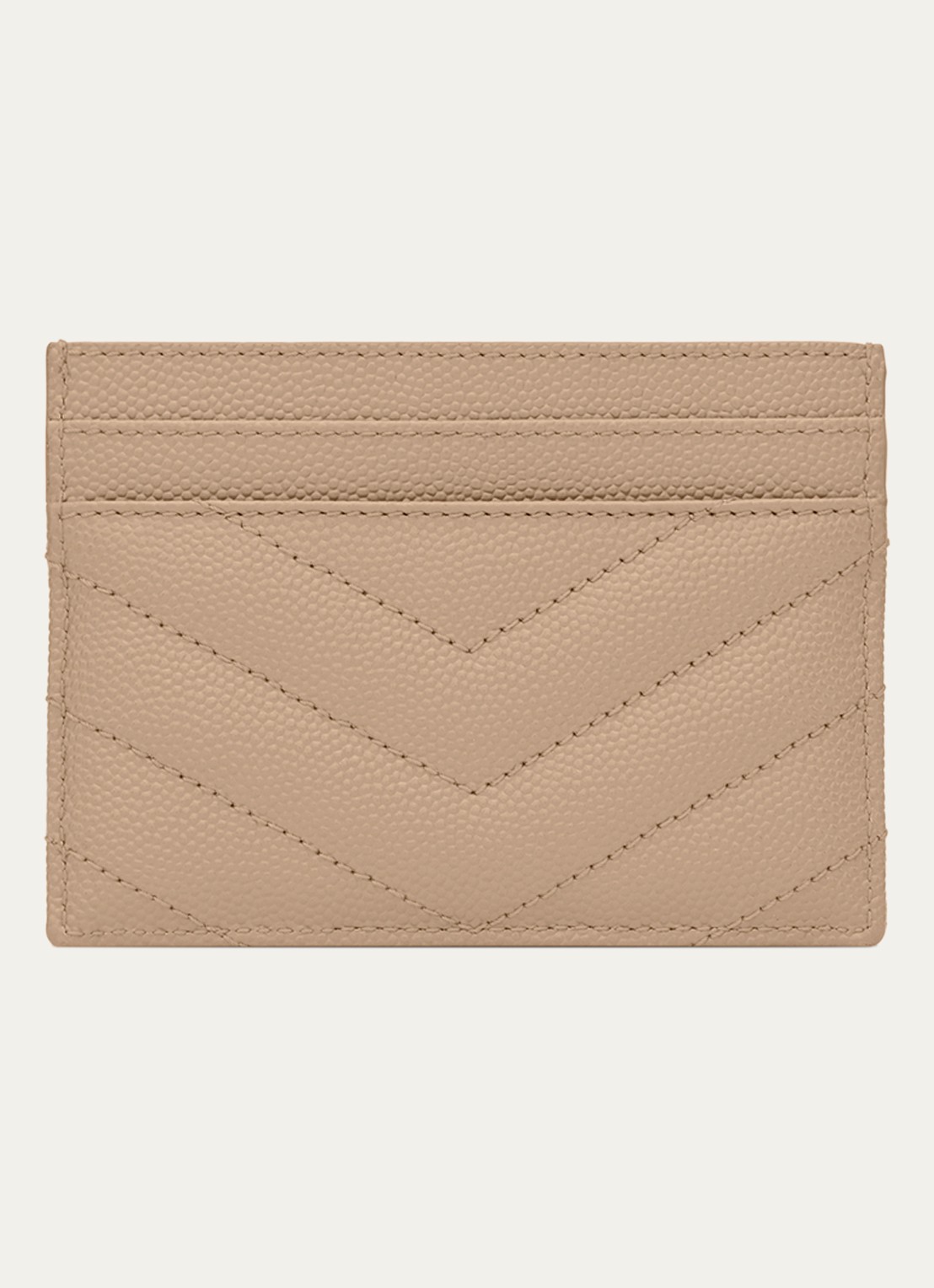 Saint Laurent Cassandre pasjeshouder van kalfsleer - detail beige