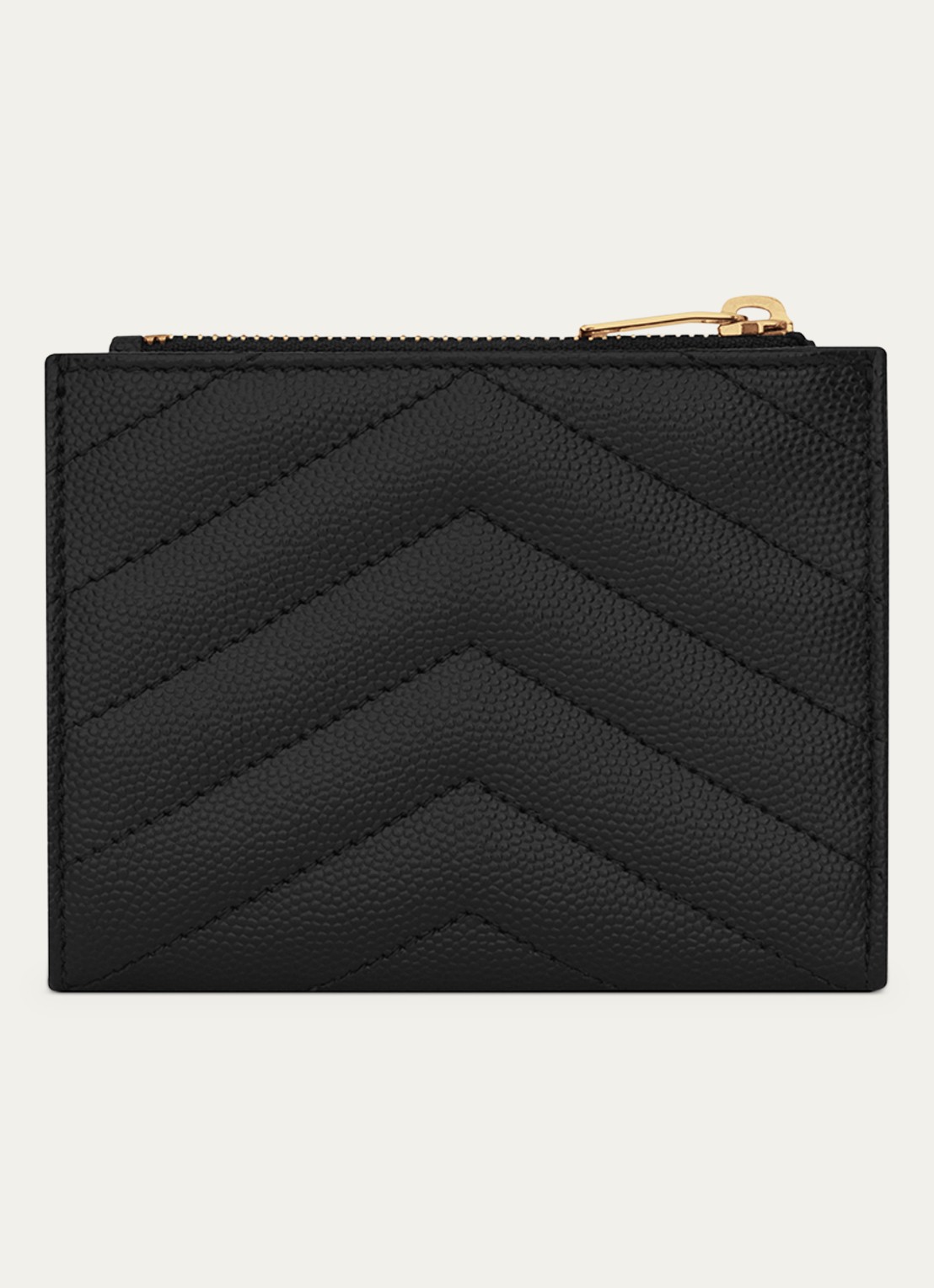 Saint Laurent Cassandre pasjeshouder van quilted kalfsleer - detail zwart
