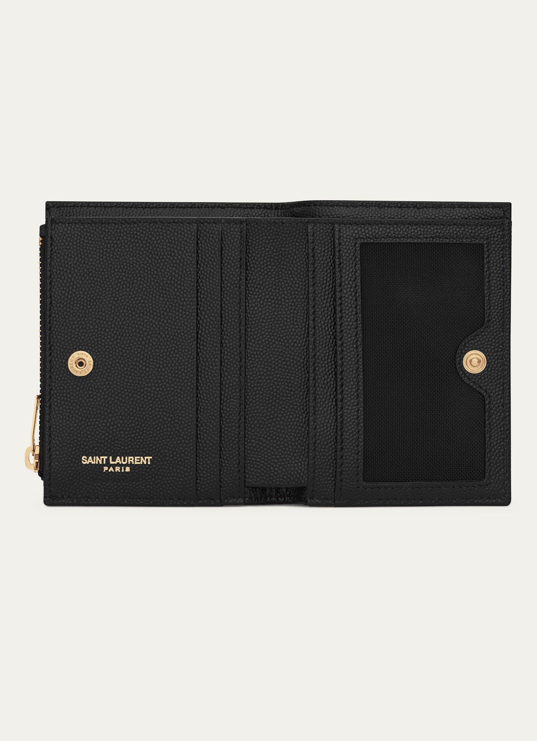 Saint Laurent Cassandre pasjeshouder van quilted kalfsleer - detail 3 zwart