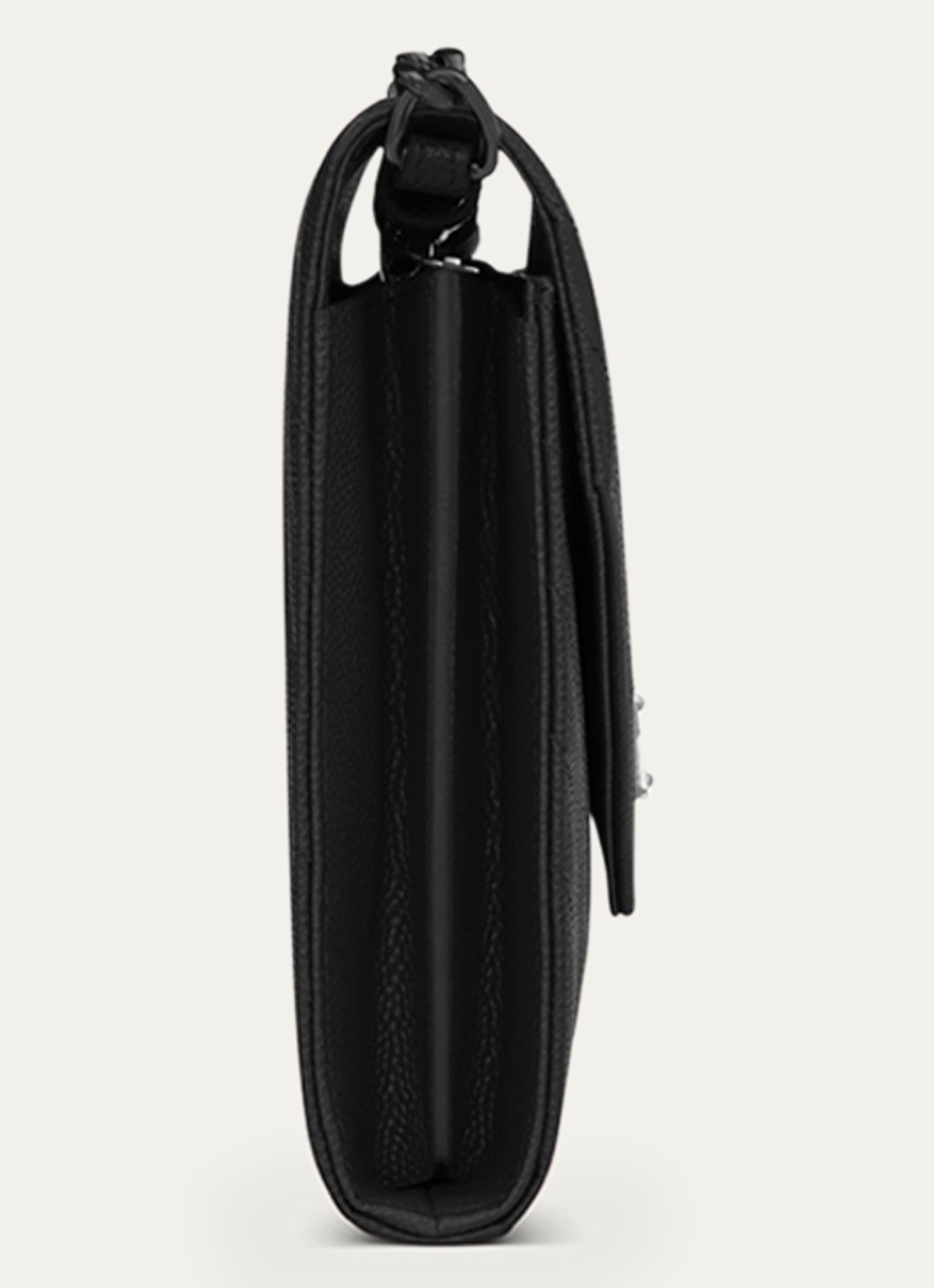 Saint Laurent Cassandre portemonnee van kalfsleer met afneembare schouderriem - detail 3 zwart