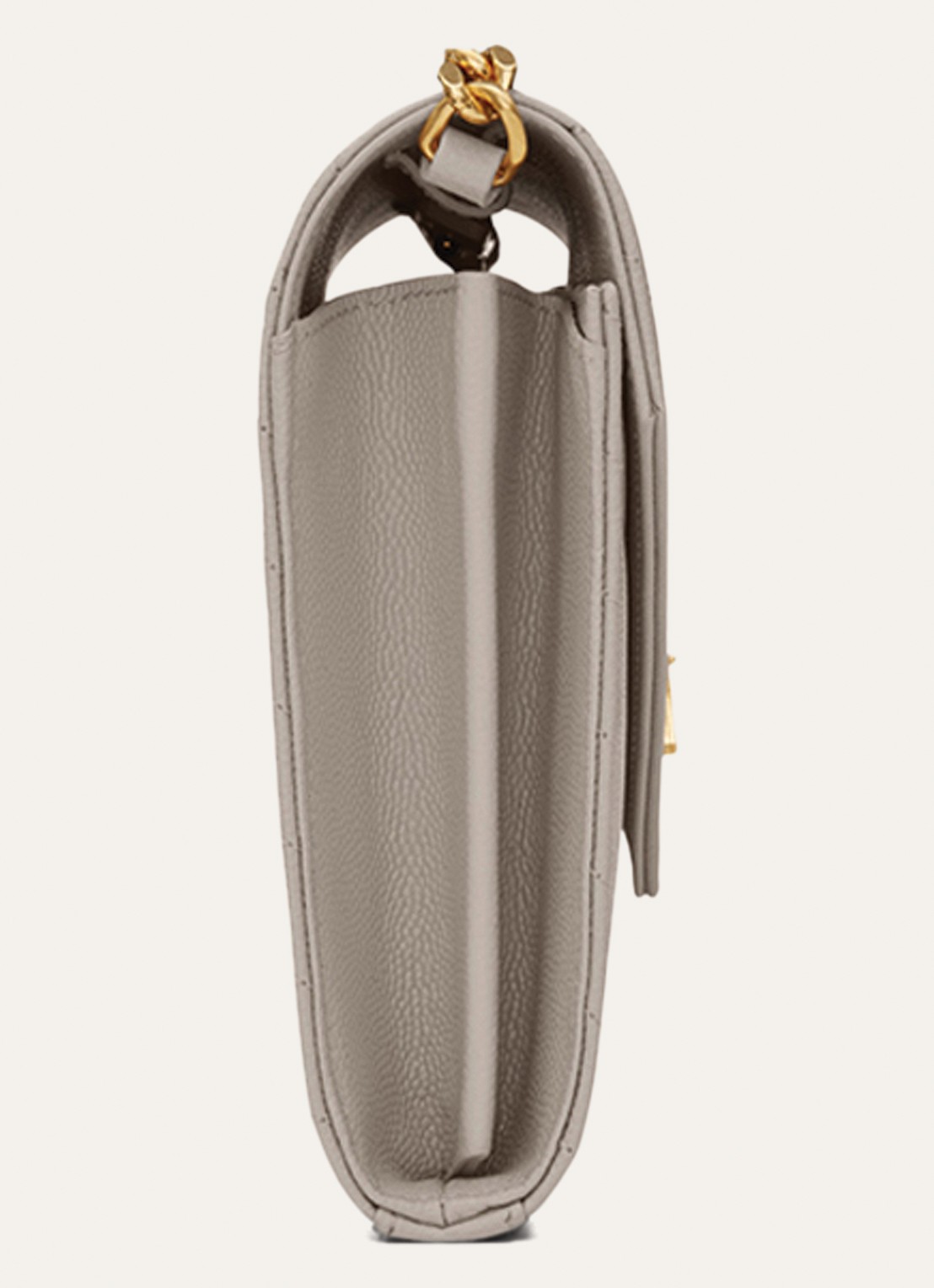 Saint Laurent Cassandre portemonnee van kalfsleer met afneembare schouderriem - detail 4 grijs