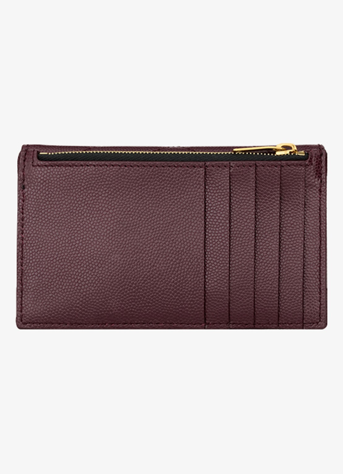 Saint Laurent Cassandre portemonnee van kalfsleer - achterkant donkerrood