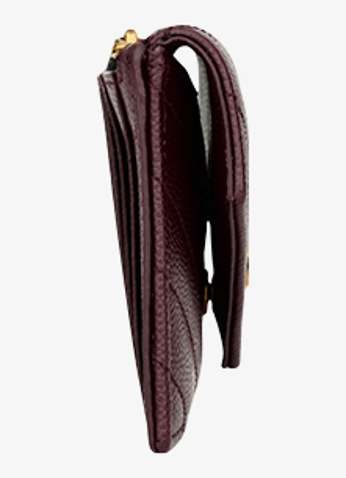 Saint Laurent Cassandre portemonnee van kalfsleer - detail 2 donkerrood