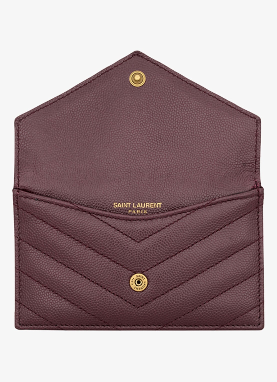 Saint Laurent Cassandre portemonnee van kalfsleer - detail 3 donkerrood