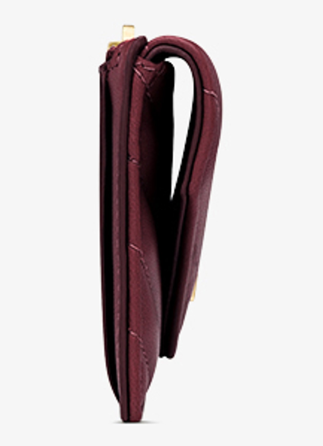 Saint Laurent Cassandre portemonnee van lamsleer - detail 2 bordeauxrood