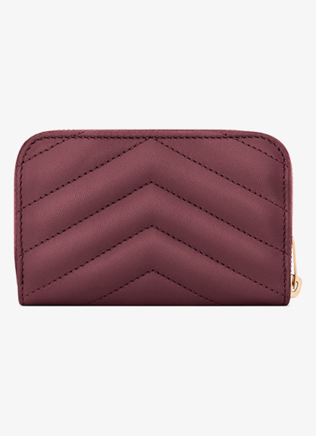 Saint Laurent Cassandre portemonnee van lamsleer - achterkant 3 bordeauxrood