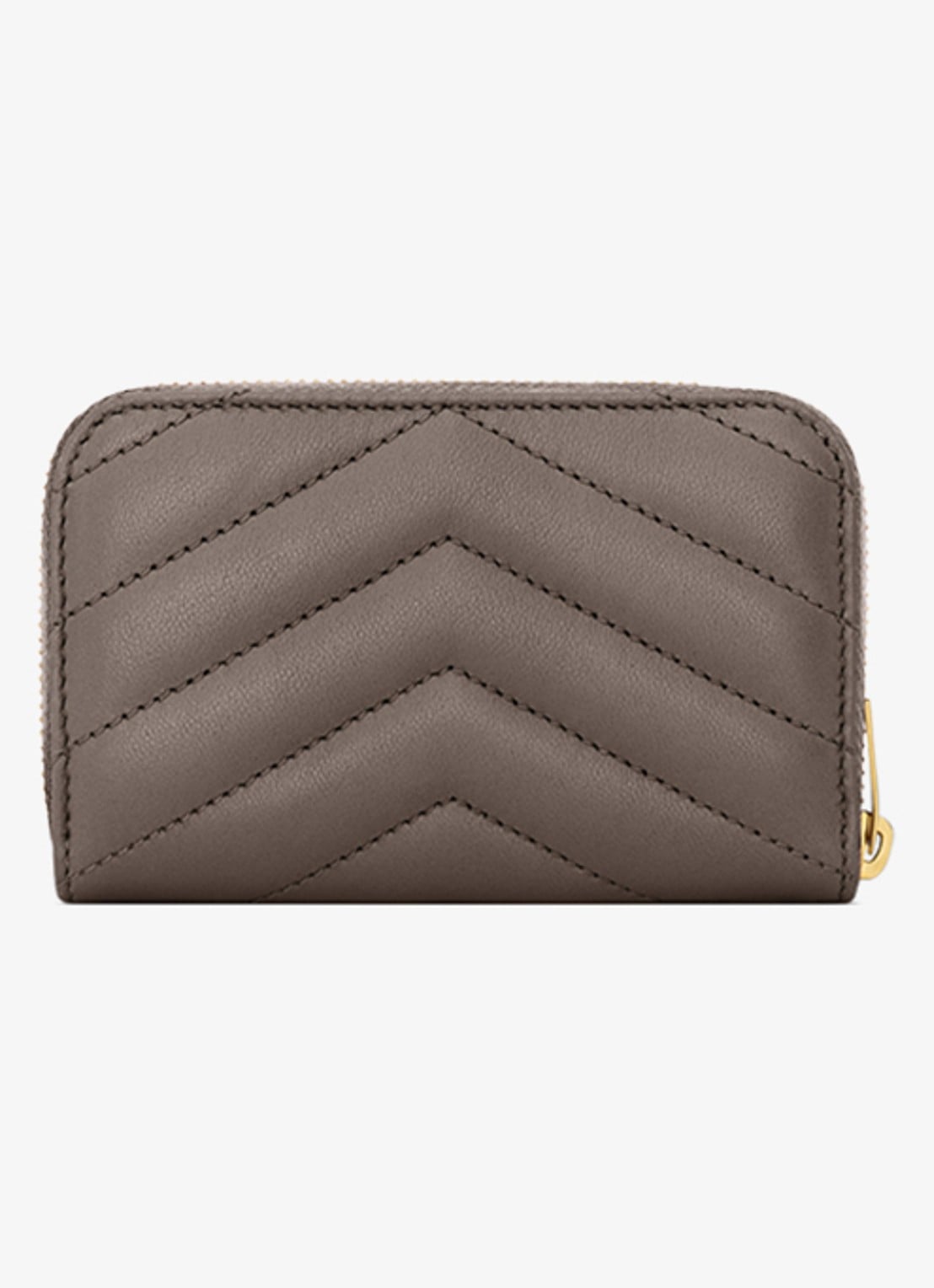 Saint Laurent Cassandre portemonnee van lamsleer - achterkant taupe