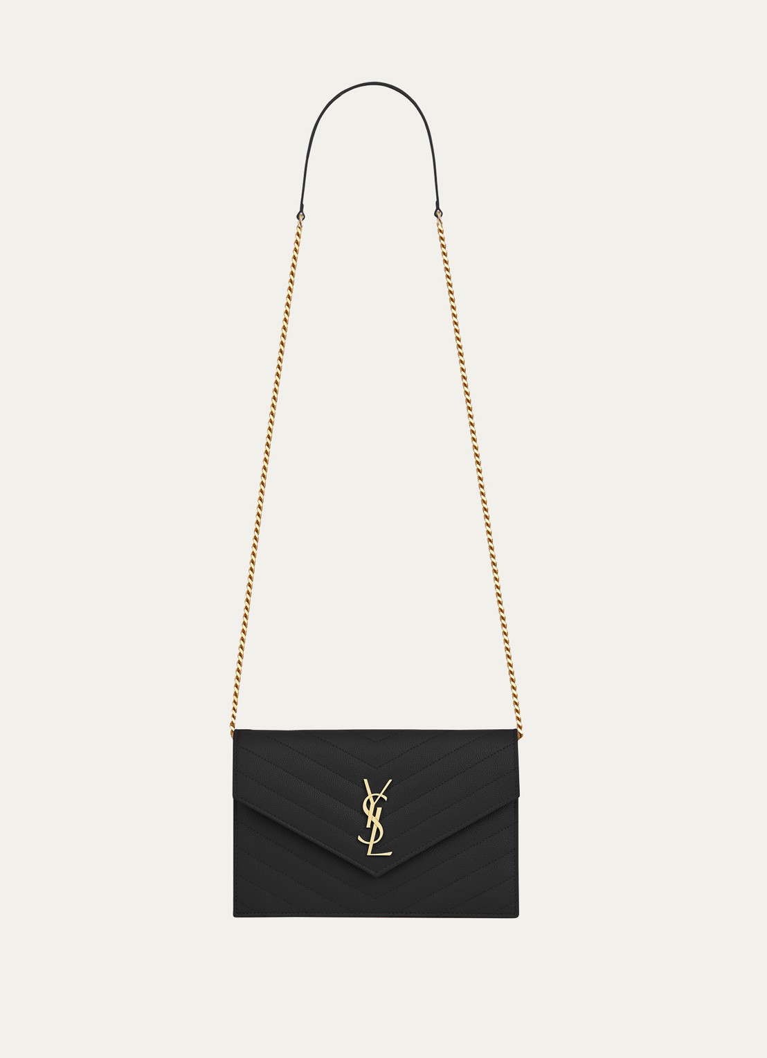 Saint Laurent Cassandre portemonnee van quilted kalfsleer - voorkant 5 zwart