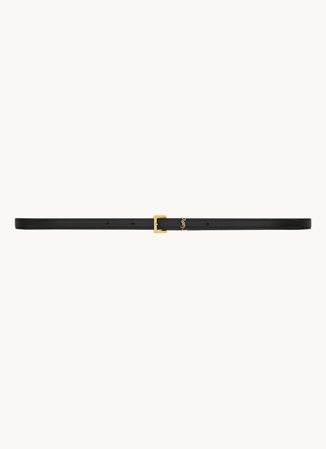Saint Laurent Cassandre riem van kalfsleer - voorkant zwart