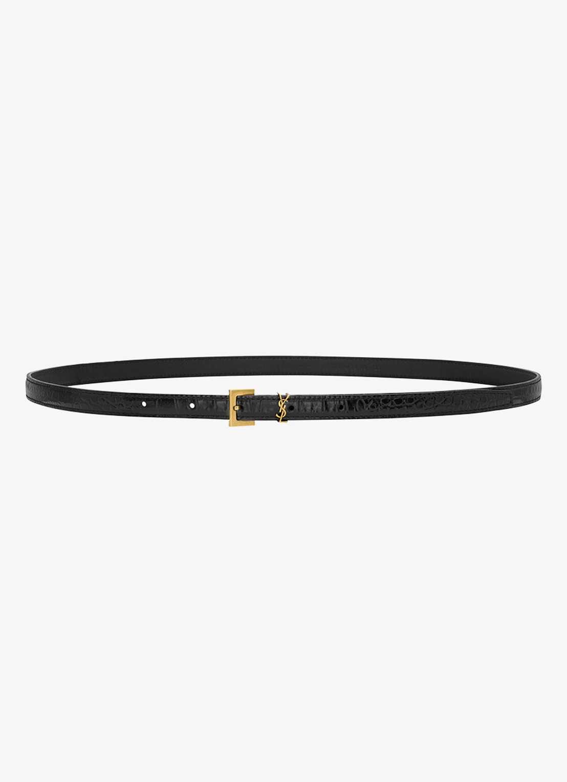 Saint Laurent Cassandre riem van kalfsleer - detail 2 zwart