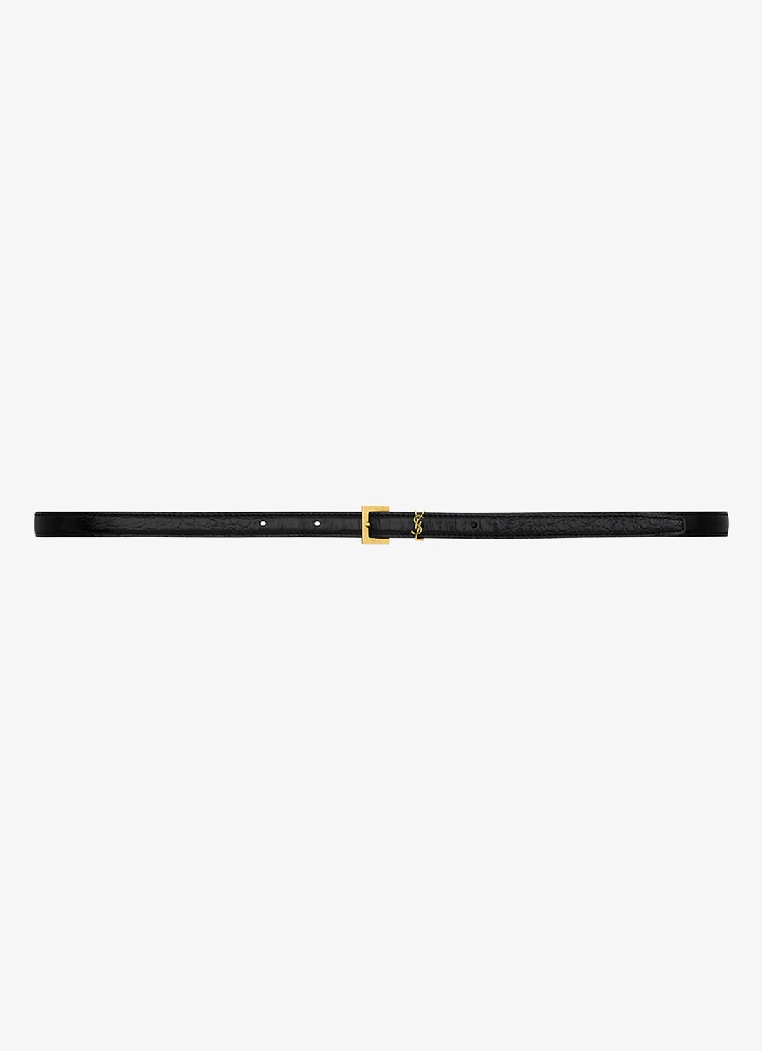 Saint Laurent Cassandre riem van kalfsleer - voorkant zwart