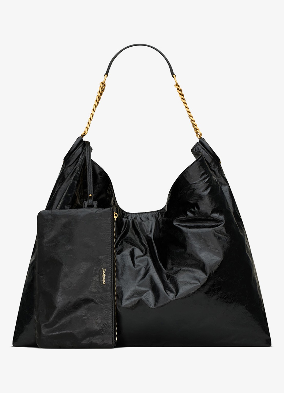 Saint Laurent Cassandre schoudertas van kalfsleer - detail 3 zwart