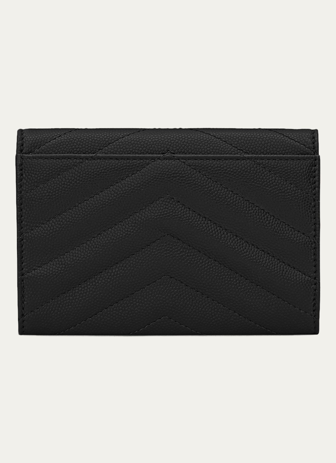 Saint Laurent Cassandre Small portemonnee van kalfsleer - detail 2 zwart