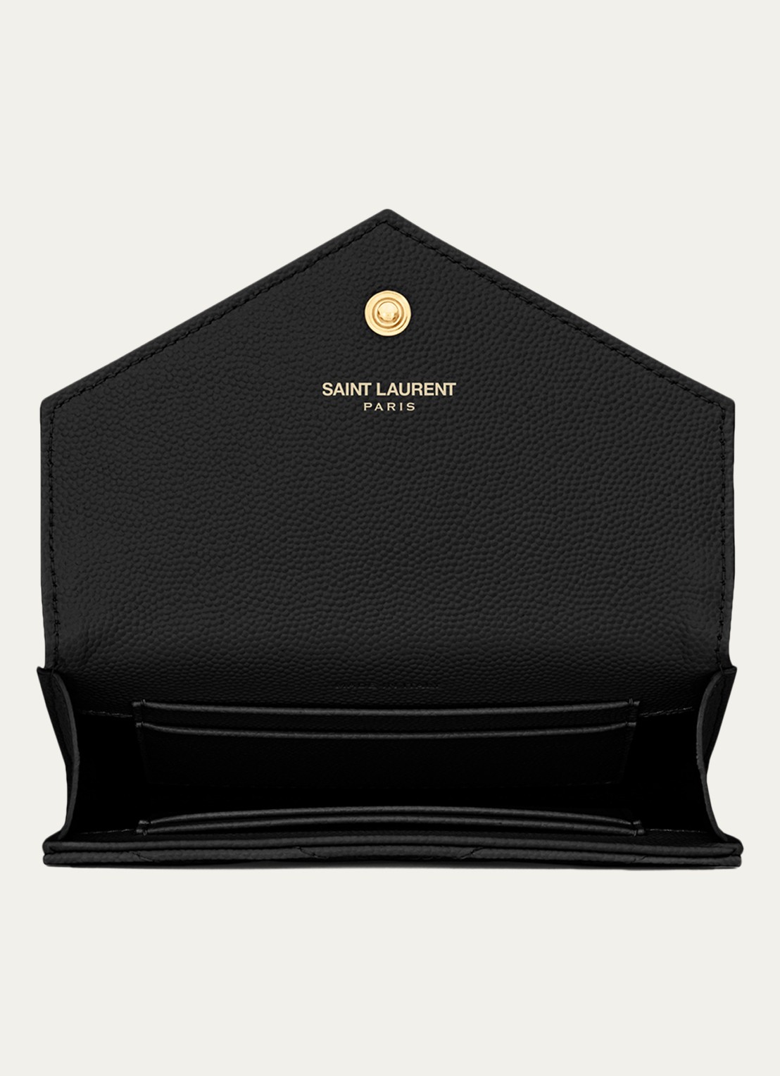 Saint Laurent Cassandre Small portemonnee van kalfsleer - detail 4 zwart