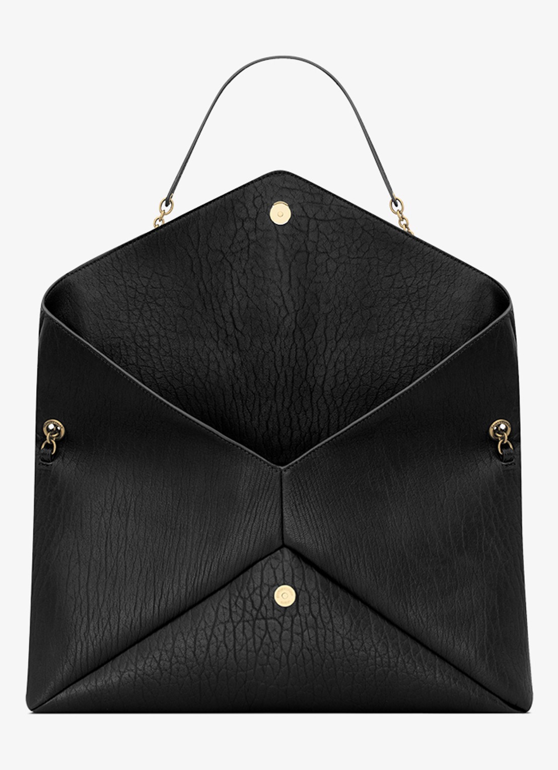 Saint Laurent Cassandre XXL schoudertas van lamsleer - detail 4 zwart
