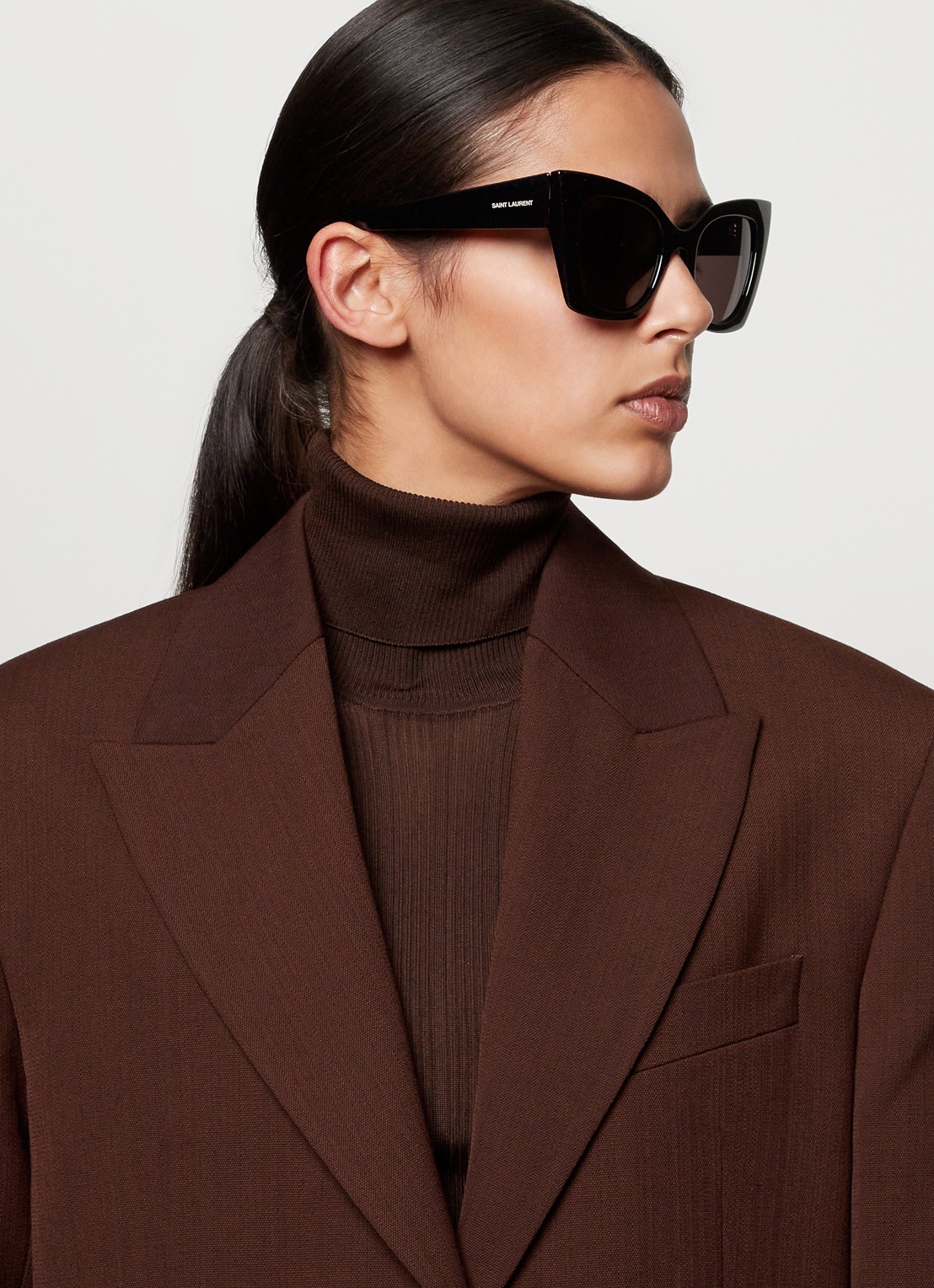 Saint Laurent Cat Eye zonnebril SL552 - voorkant 5 zwart
