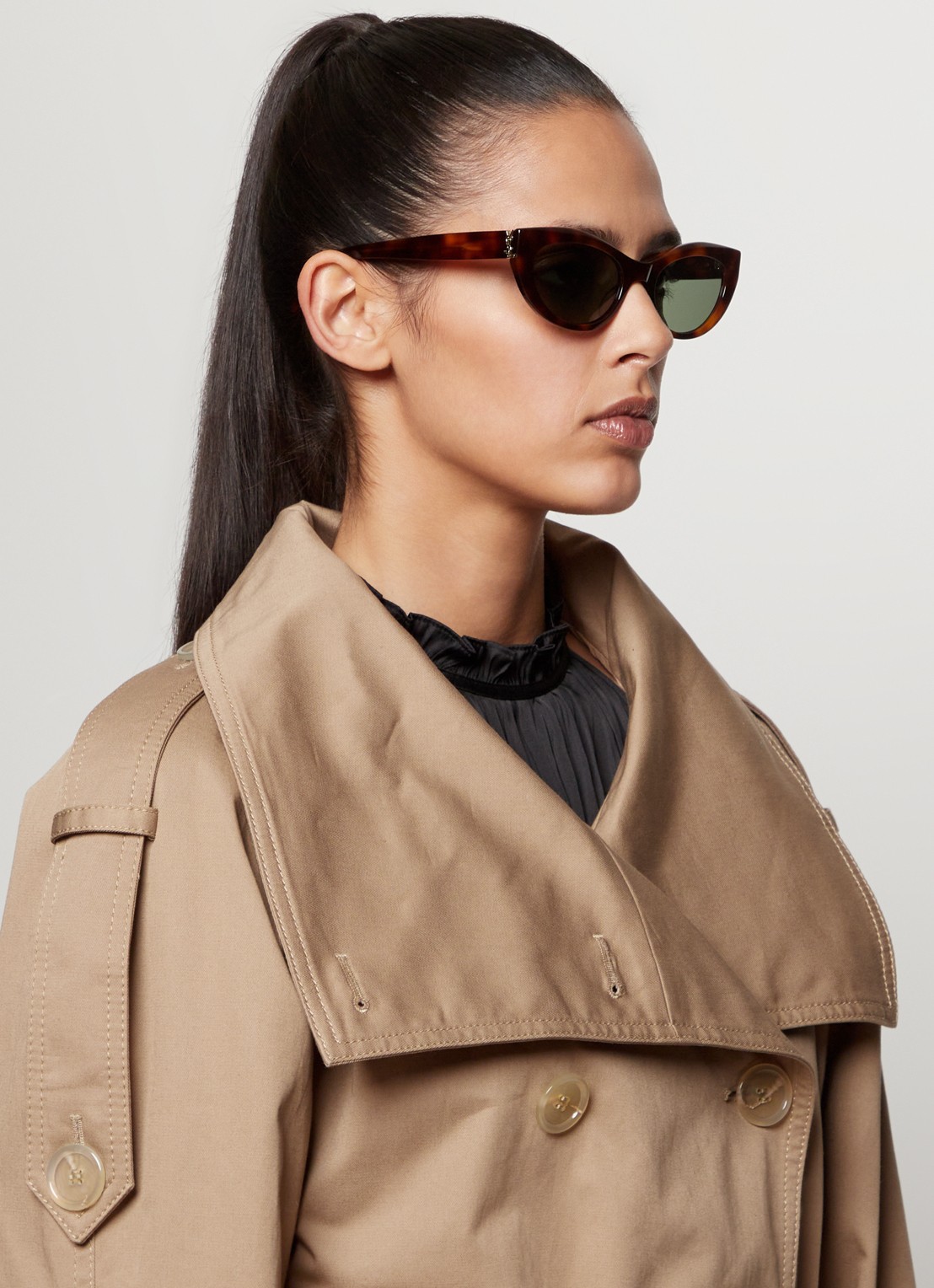 Saint Laurent Cat Eye zonnebril SLM115 - voorkant 5 bruin