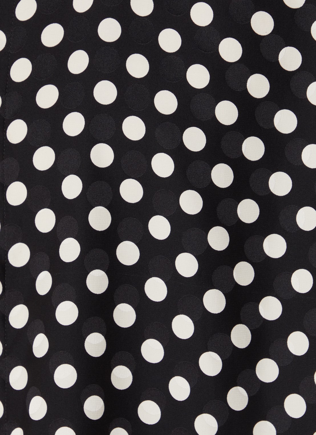 Saint Laurent Chemise regular fit overhemd van zijde met stippenprint  - detail 3 zwart