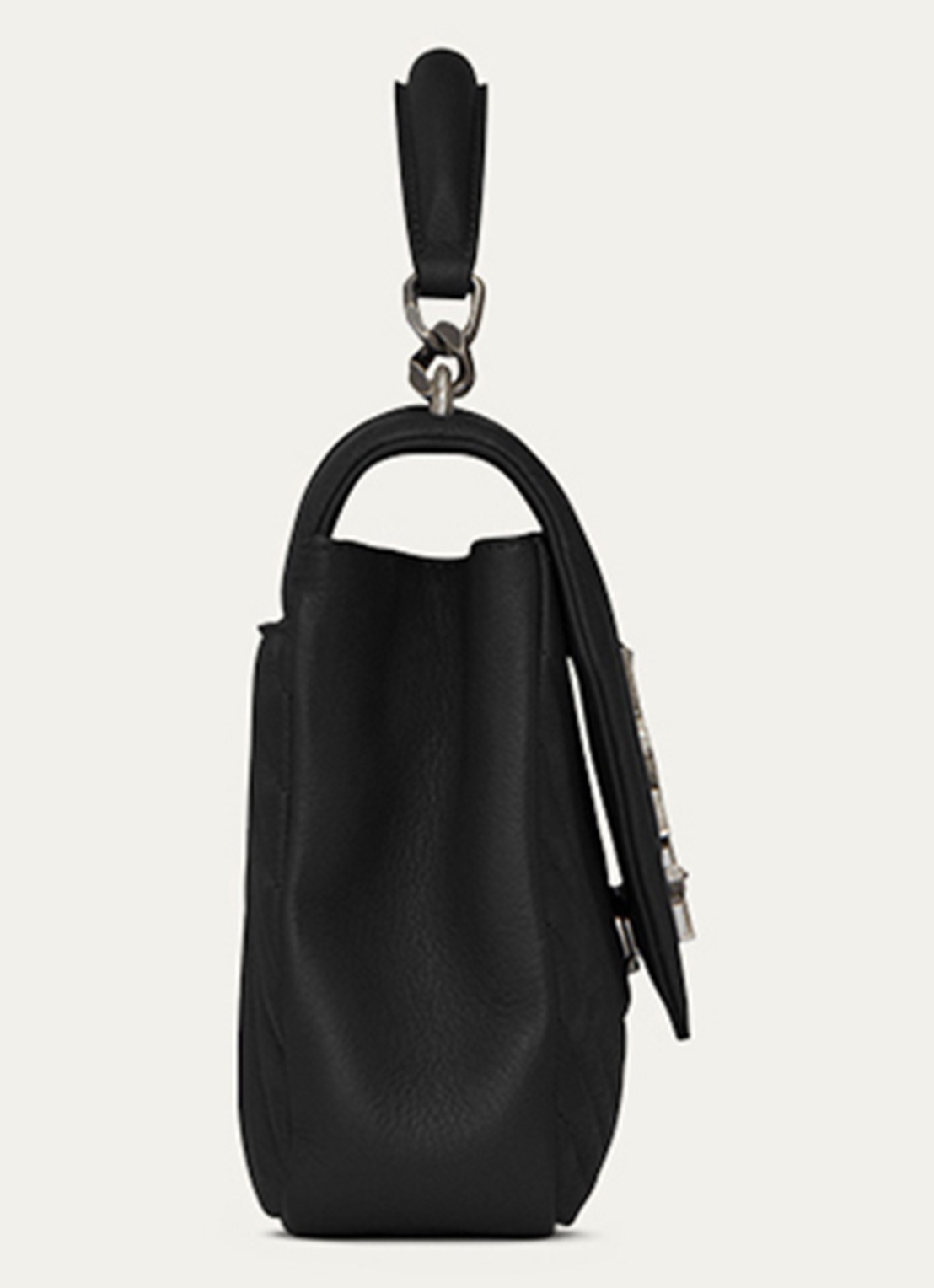 Saint Laurent College Medium crossbodytas van kalfsleer - detail 4 zwart