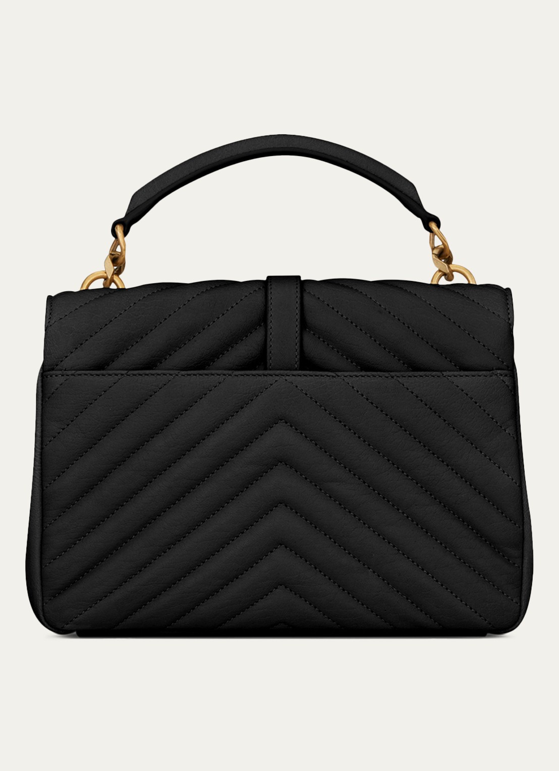 Saint Laurent College Medium crossbodytas van quilted kalfsleer - detail 2 zwart