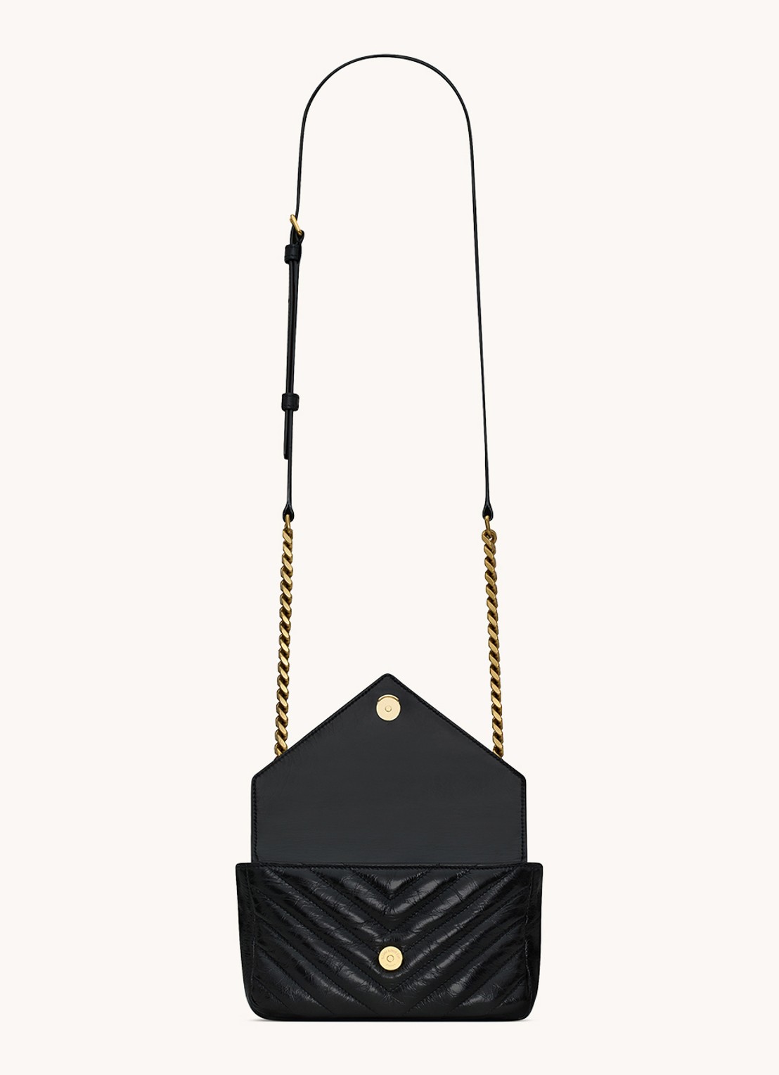 Saint Laurent College Mini handtas van kalfsleer - detail 3 zwart
