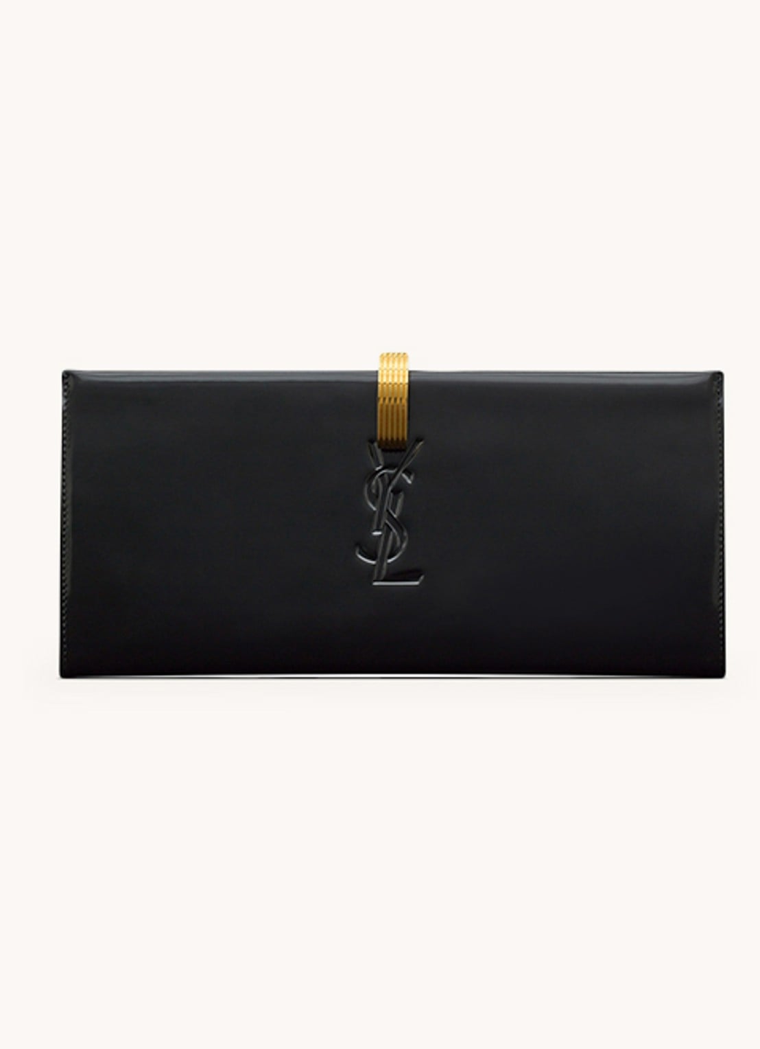 Saint Laurent Daria clutch van kalfsleer - voorkant zwart