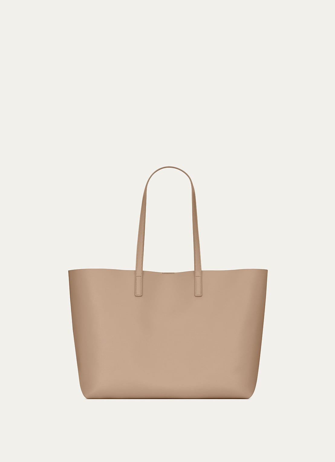 Saint Laurent E/W shopper van kalfsleer - detail beige