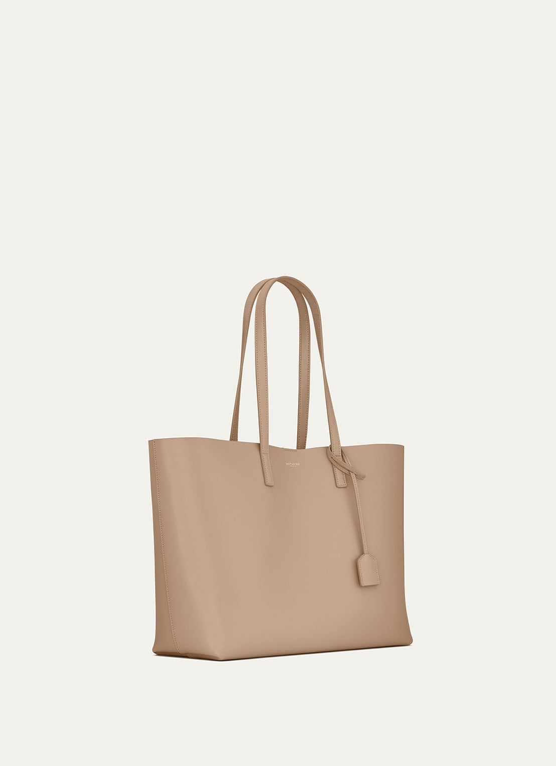 Saint Laurent E/W shopper van kalfsleer - detail 3 beige
